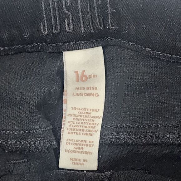 Justice Girls - 16 plus - Mid Rise Legging/jeans black - Picture 4 of 6